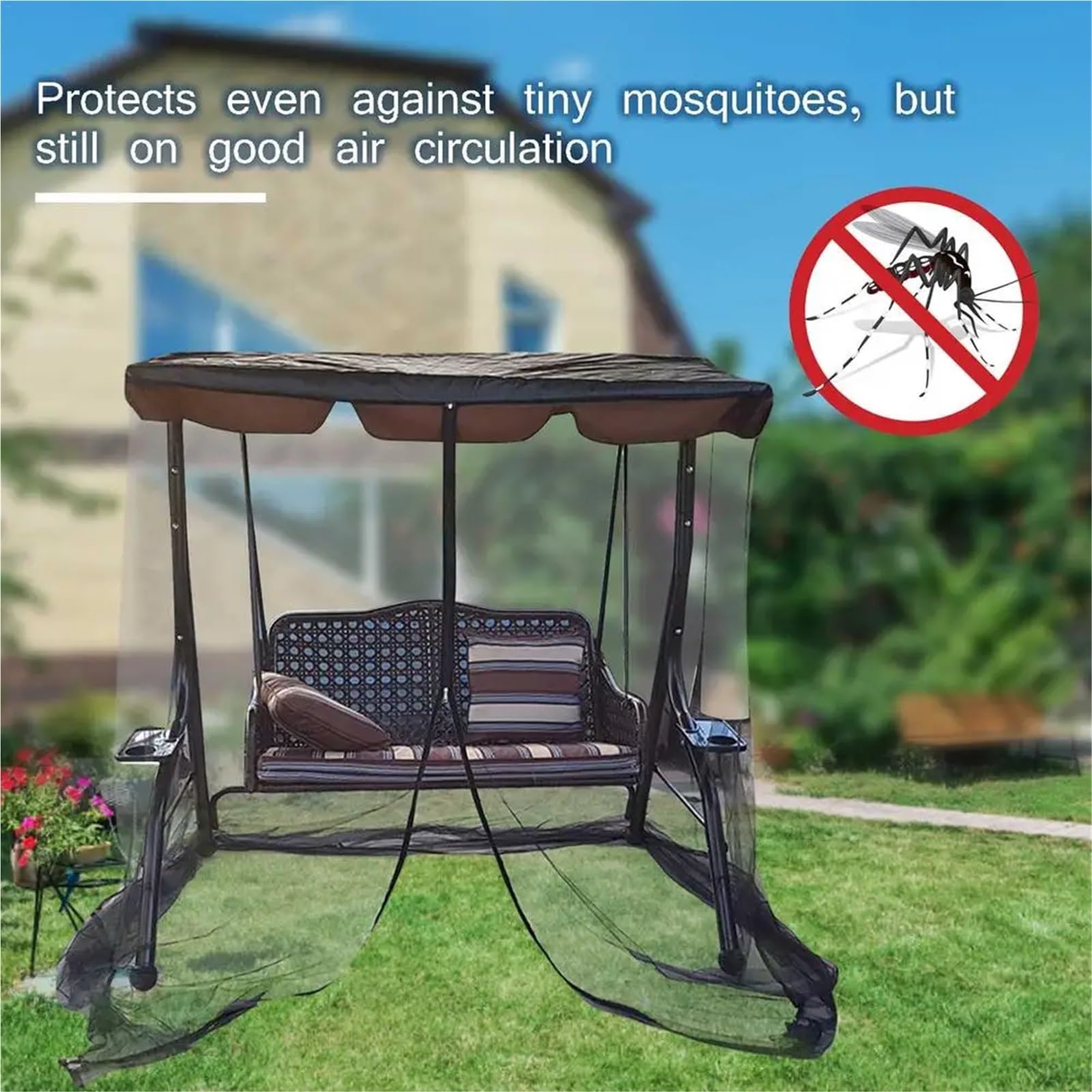 Gazebo da Giardino Impermeabile for Esterni, zanzariera a Dondolo, Riparo dal Sole for Campeggio, Viaggi in Spiaggia Zanzariera Gazebo(125x185x200cm)