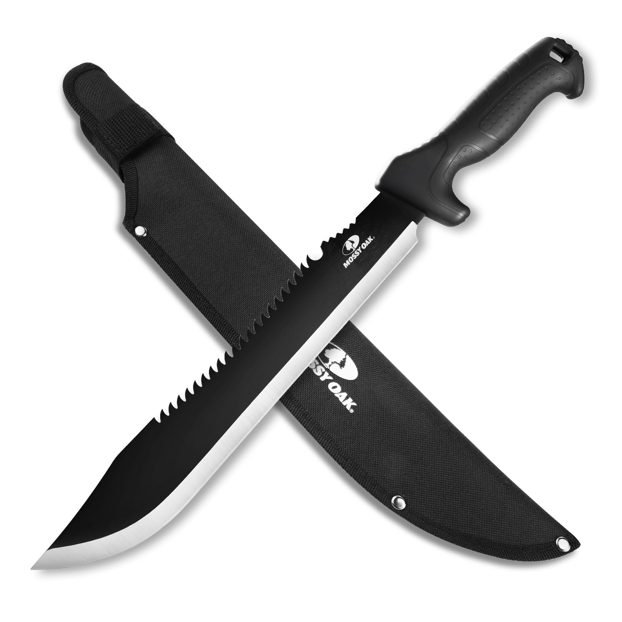 Mossy Oak 19" Heavy Duty Machete with Saw and Sheath