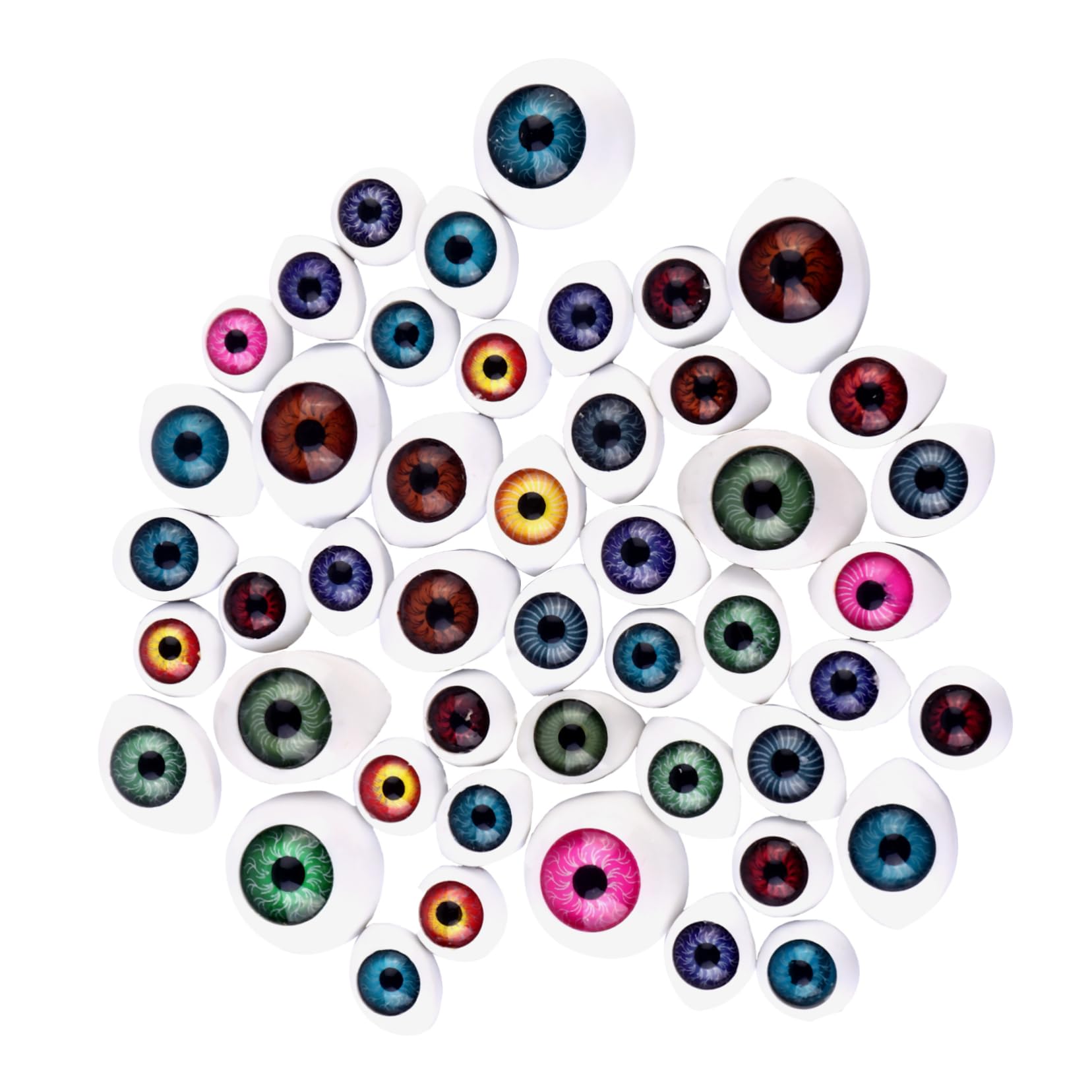 Housoutil Halloween Eyeball Models Round Simulation Eye for Toys Crafts and DIY Projects