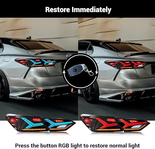 Miniatura 3 de Para luces traseras y traseras Camry RGB 2018-2024 para 8 Toyota Camry 201820192020202120222023 LESEXLEXSETRD luces traseras para Toyota Camry de 8