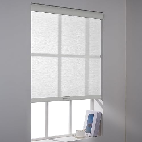Miniatura 9 de Boolegon Persianas enrollables con filtro de luz para ventanas, inalámbricas, tela con aislamiento térmico, protección UV, persianas para el hogar,