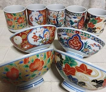 Amazon.co.jp: 有田焼 春雄苑窯 古伊万里 絵変わり お茶碗