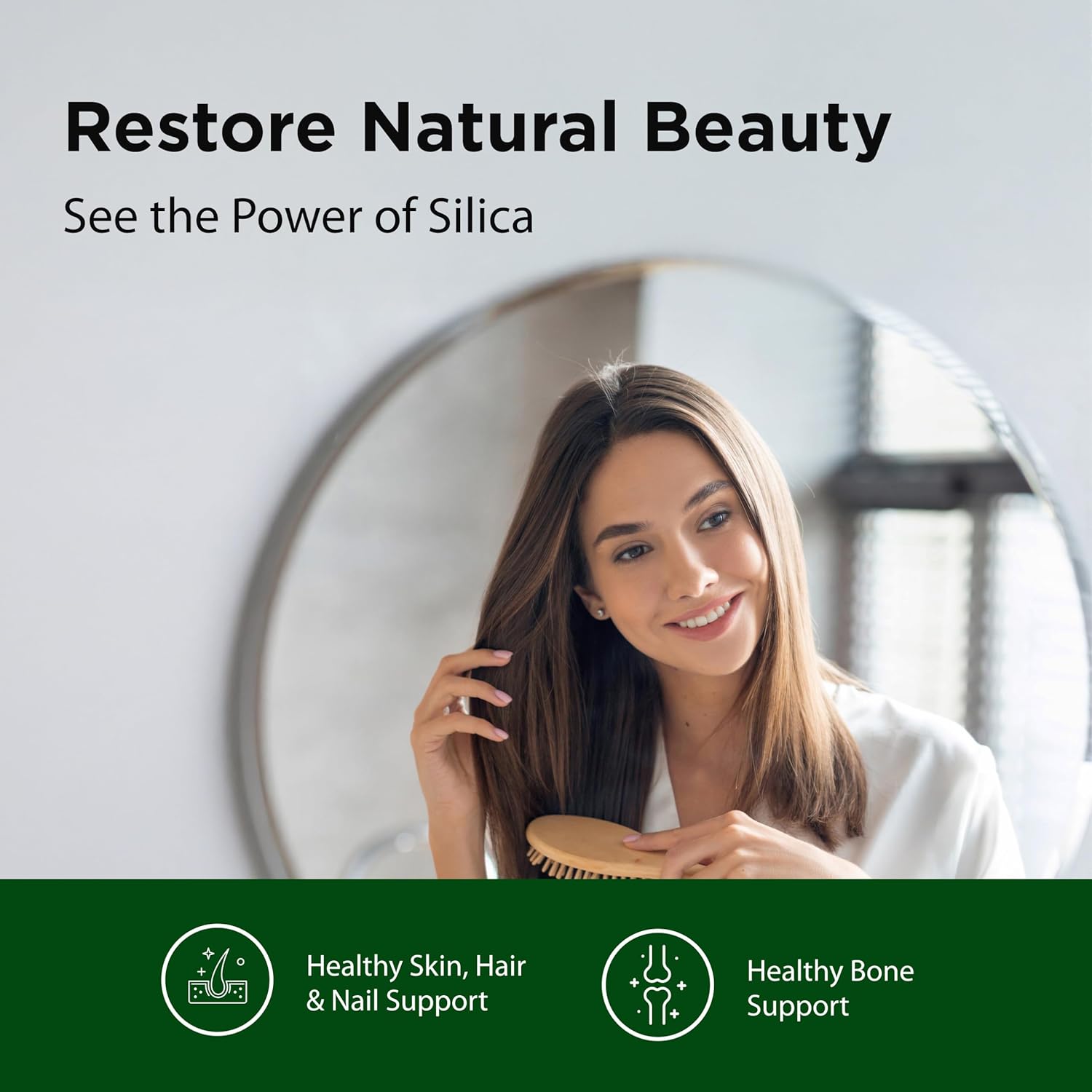 Flora FloraSil 90 Veg Capsules - Silica Supplement with Horsetail Extract for Healthy Hair, Skin, and Nails* - Supports Collagen Formation