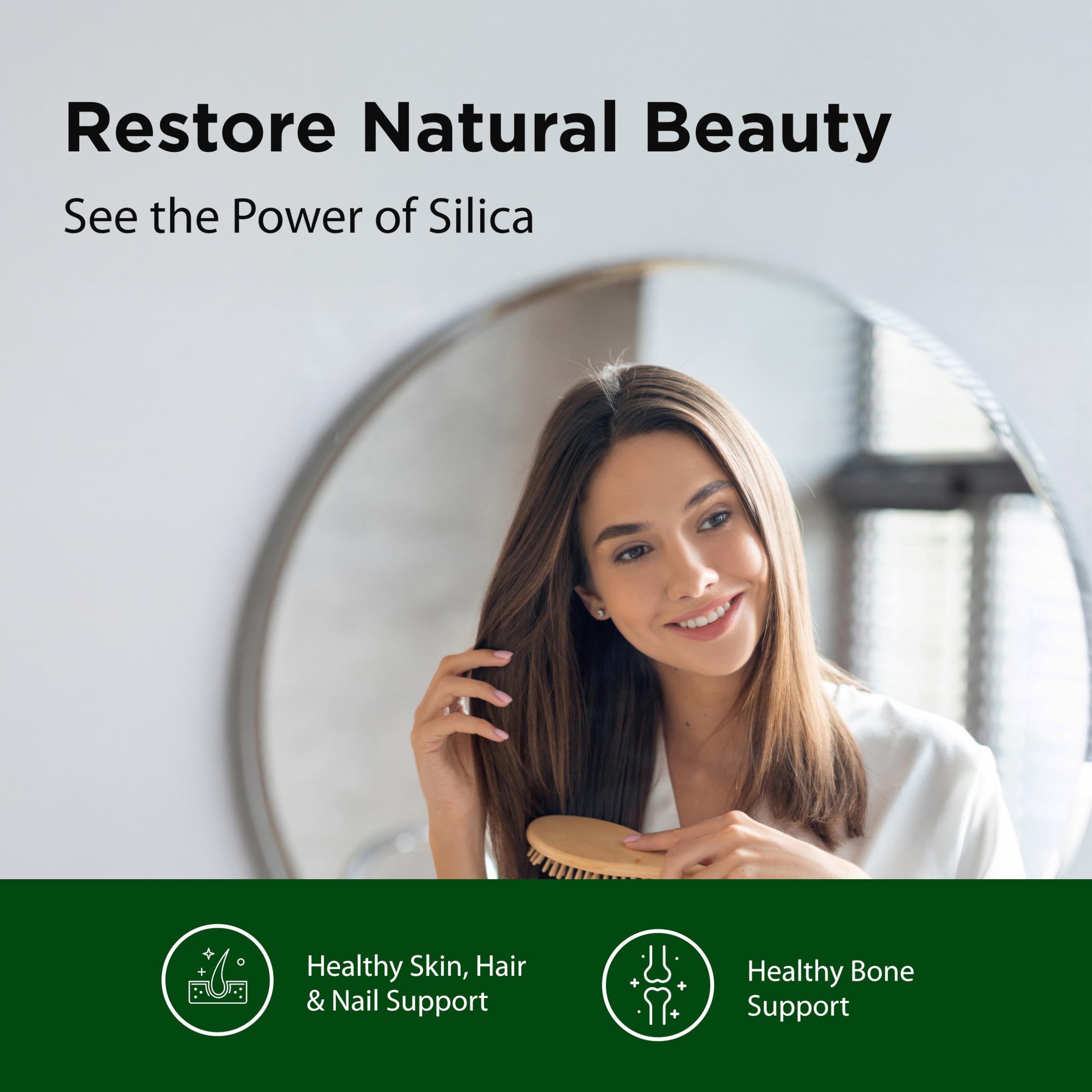 Flora FloraSil 90 Veg Capsules - Silica Supplement with Horsetail Extract for Healthy Hair, Skin, and Nails* - Supports Collagen Formation