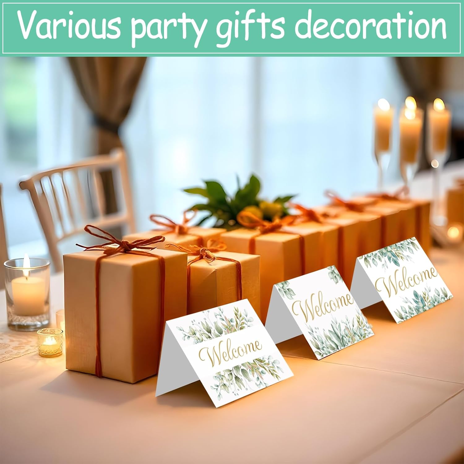 48 Pack Greenery Welcome Cards Bulk for Guests,Welcome Note Cards with Envelopes and Stickers for Bridal,Business,New Home,Wedding,Anniversary,Baby Shower,Graduation(Greenery) - Image 6