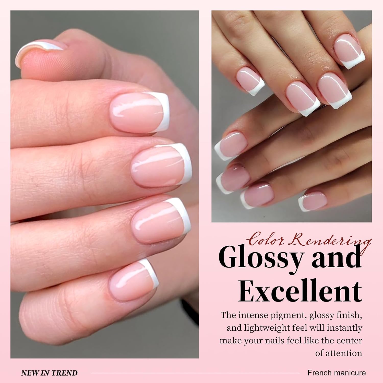 240pc Nude Pink French Press on Nails Extra Short Square Fake Nails