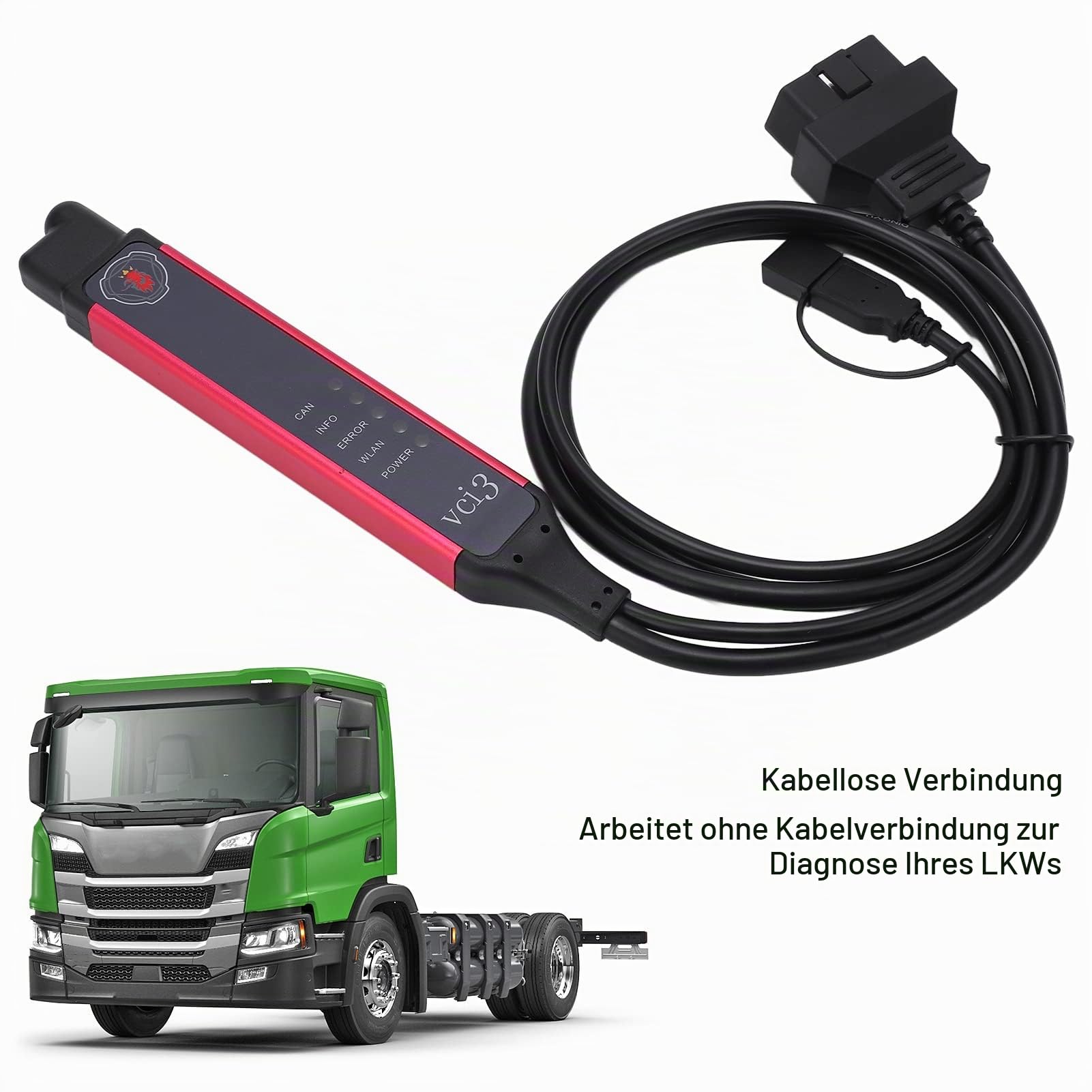 Vci3,Vci 3 Scanner-Diagnosewerkzeuge,Obdii-Codeleser,WLAN,Drahtloses Motorfehlercode-Diagnose-Scan-Tool Für -LKW