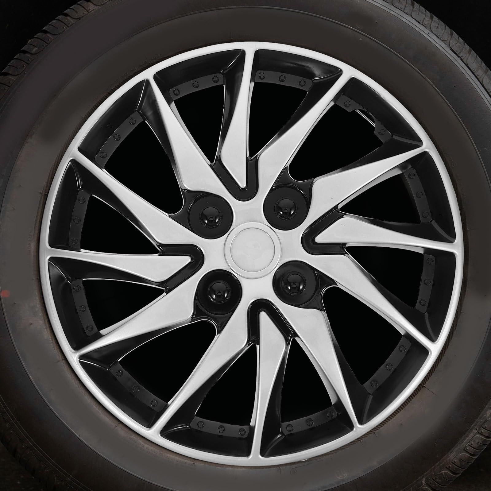 WOFASHPURET Auto Hubcaps Replacement 14 Inch Car Wheel Case Hubcap Car Wheel Decor for Hub