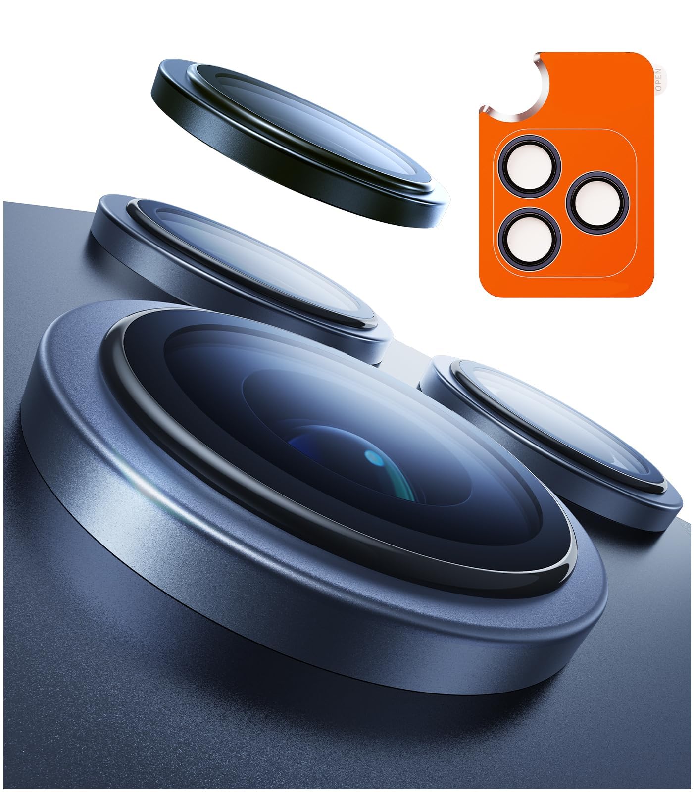 TORRAS für iPhone 17 Pro/iPhone 17 Pro Max Kameraschutz Nr.1 HD-Klare,Blau | [Militärtaugliche Bruchsicherheit] Kratzfest Kamera schutz für iPhone 17 Pro/17 Pro Max,9H+ Härte & Einfache Montage