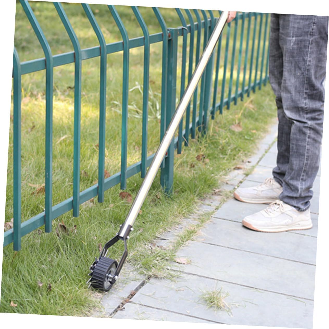 Milisten 1set Metal Lawn Edger Wheel Rotary Garden Edging Tool for Lawn Borders Easy Disassembly Portability for Landscaping Trimmer Accessories Included