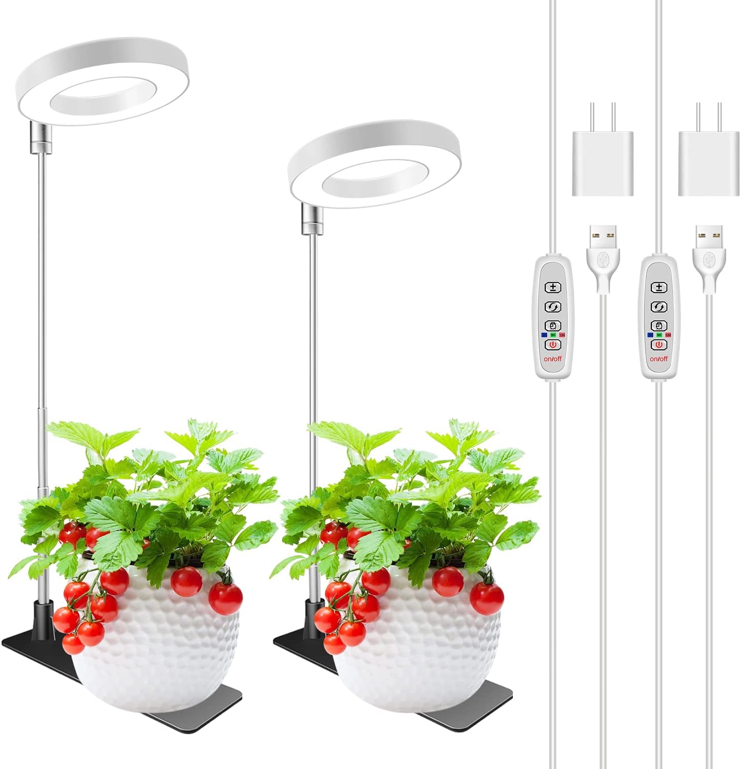 Kullsinss Grow Lights for Indoor Plants, Full Spectrum Halo