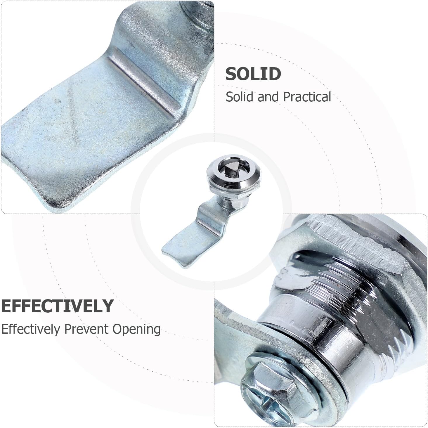 5pcs Zinc Alloy Triangle Key Cabinet Locks for File Cabinet Distribution Box Protective Cam Lock Set with 10mm Bent Tongue for Hardware