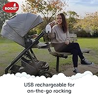 Vista 6 de Rockit Mecedora para bebé recargable por USB - Mecedora portátil con manos libres para dormir que calma suavemente el cochecito o el buggy