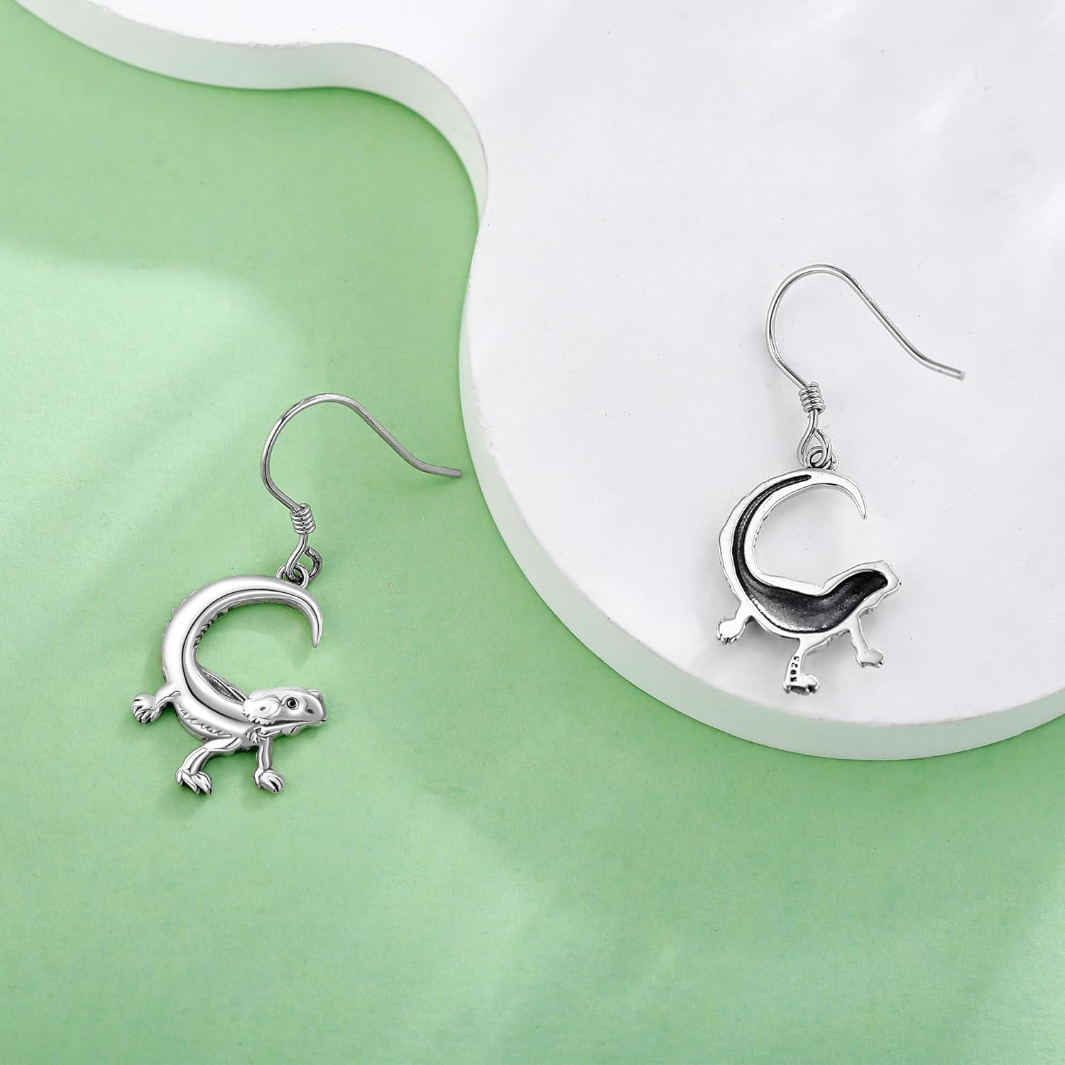 Bearded Dragon Earring 925 Sterling Silver Bearded Dragon Jewelry Gifts for Women - Image 3