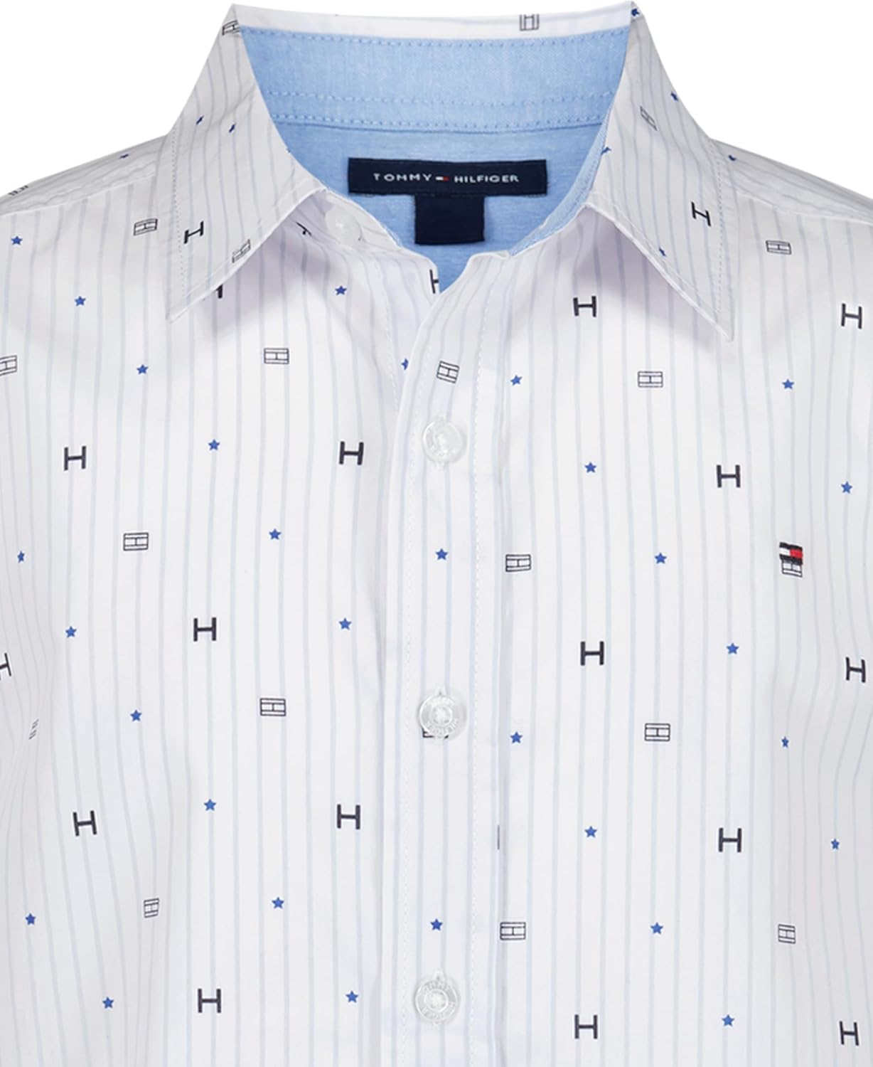 Tommy Hilfiger Boys' Short Sleeve Woven Button-Down Shirt - Image 4