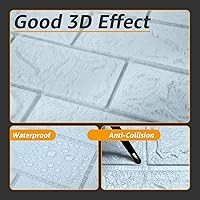 Vista 4 de Art3d - Juego de 5 paneles de pared de espuma, 29 pies cuadrados, azul