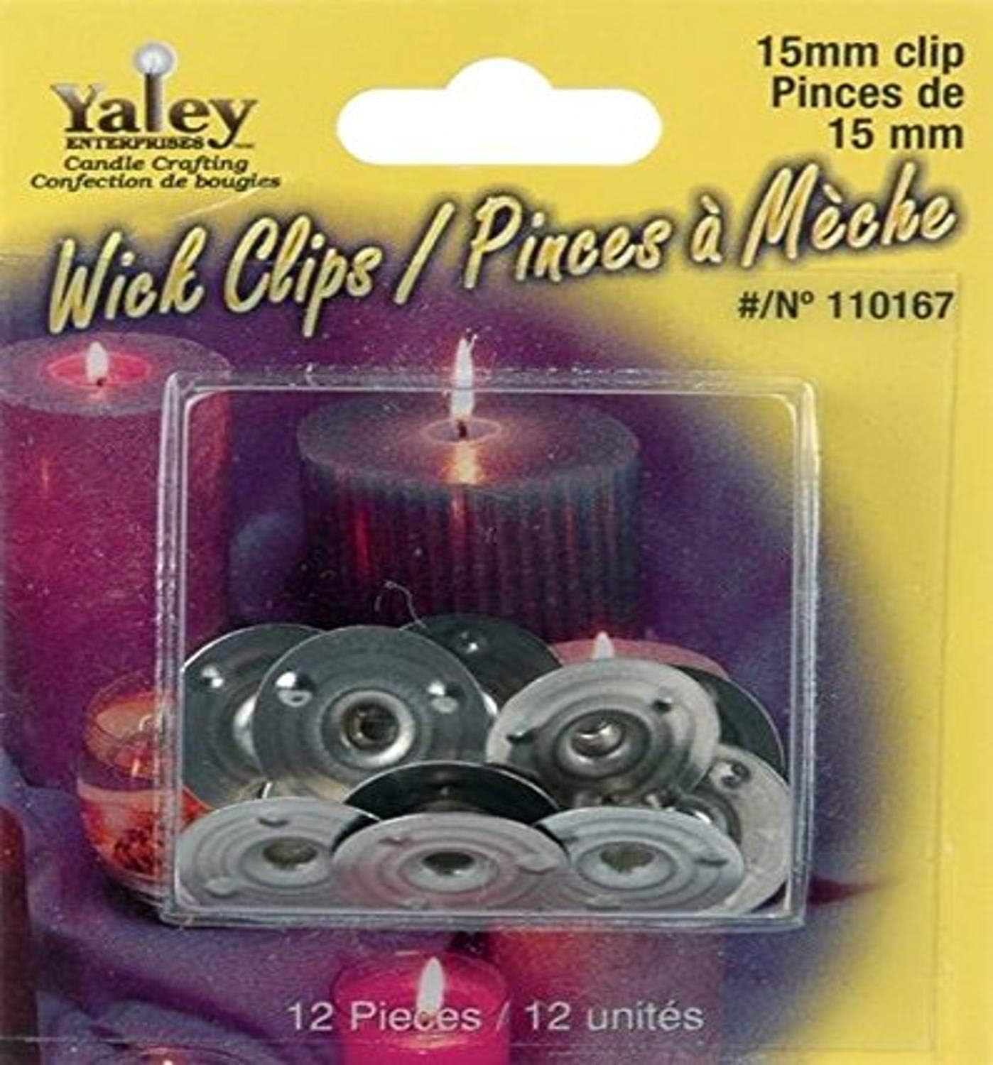 Yaley 110167 Candle Wick Clips, 15mm, 12Pack