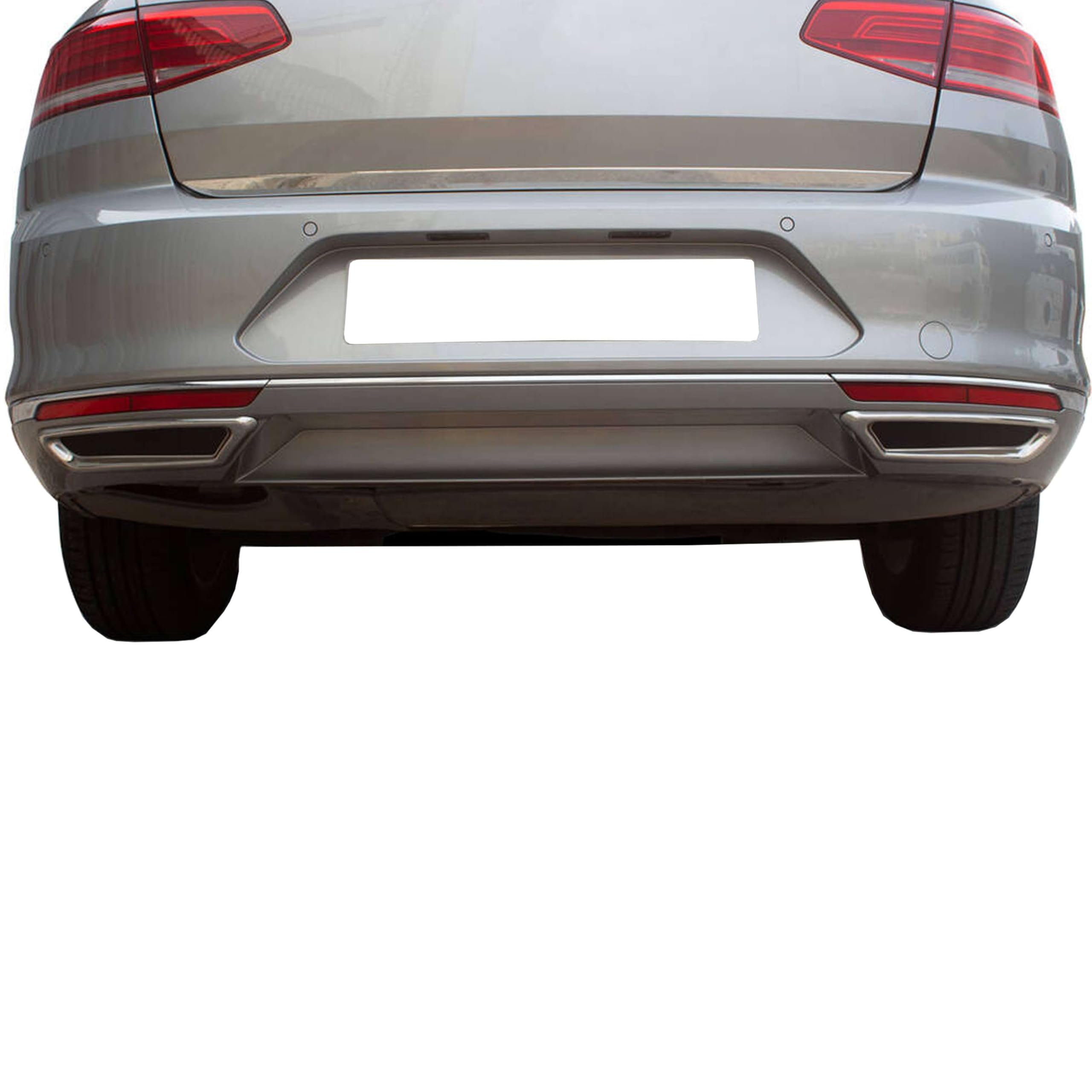 INLY 2 Piezas Tapa del tubo de escape de acero inoxidable compatible con Passat B8 2014-2019