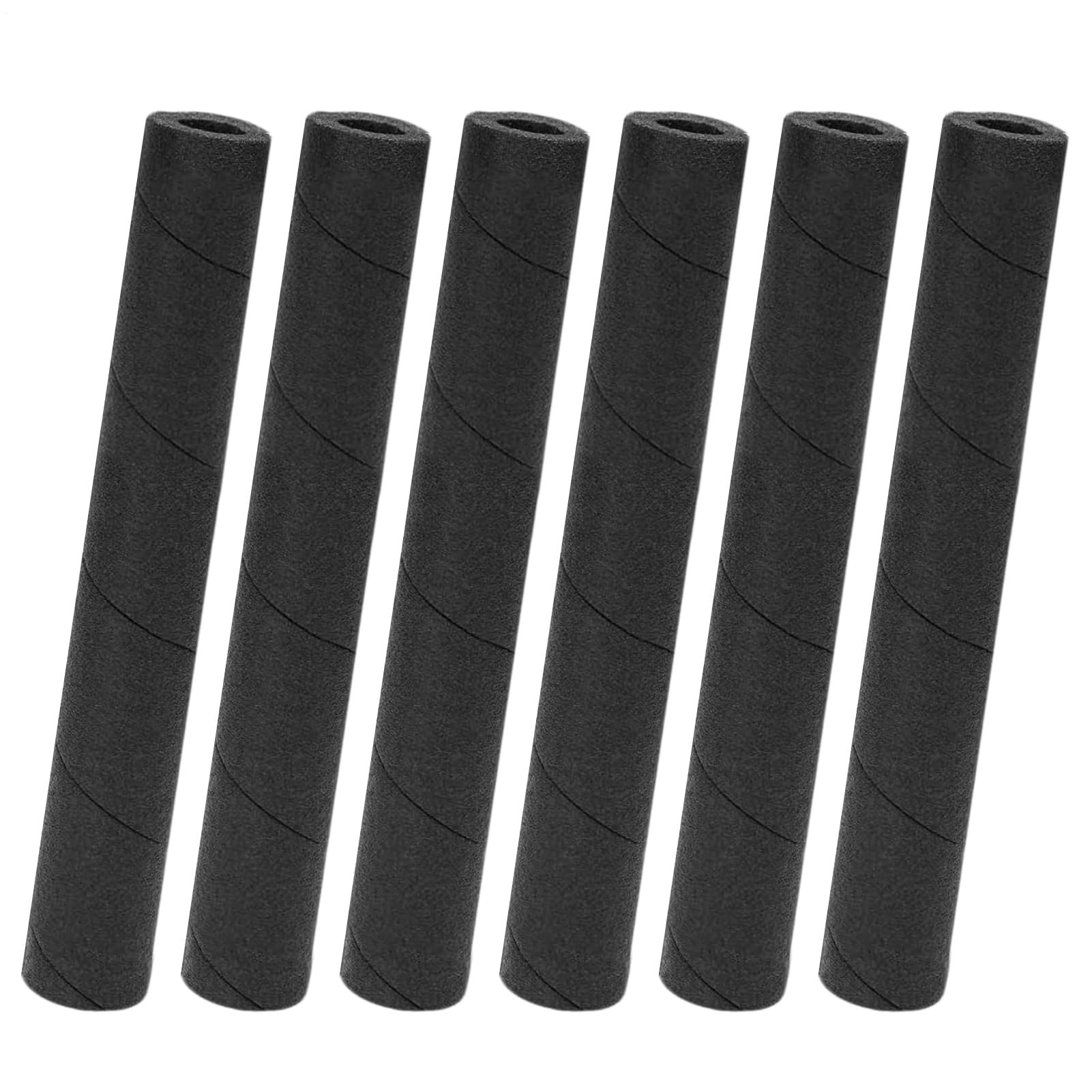 Tubes en Mousse - Lot de 6 Housses de Protection - Revêtements de Tube Noir Creux pour Poignées de Machine d'Exercice et Équipements d'Intérieur et d'Extérieur