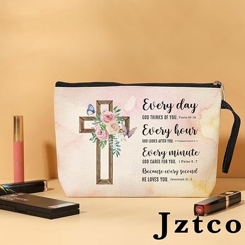 Miniatura 2 de Regalos cristianos inspiradores para mujeres, bolsa de maquillaje, regalos religiosos, bolsa de maquillaje con cremallera, bolsa de cosméticos con