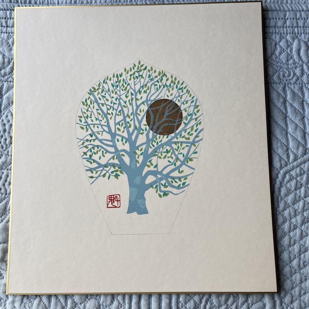 版画 徳力富吉郎 薬師寺 散華 持戒の組 色紙 7枚 木版画 桐箱 【東山魁