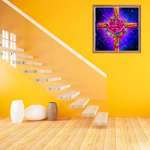 Miniatura 23 de Bimkole Kits de pintura de diamantes 5D, silla de girasol, flores de taladro completo, juego de bordado de diamantes de imitación de pintura