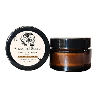 Grass-Fed Tallow Cream - Moisturizing Body Balm - 100% Natural - For Face, Body, Hair, 0.55 Oz Sombra de Cedro