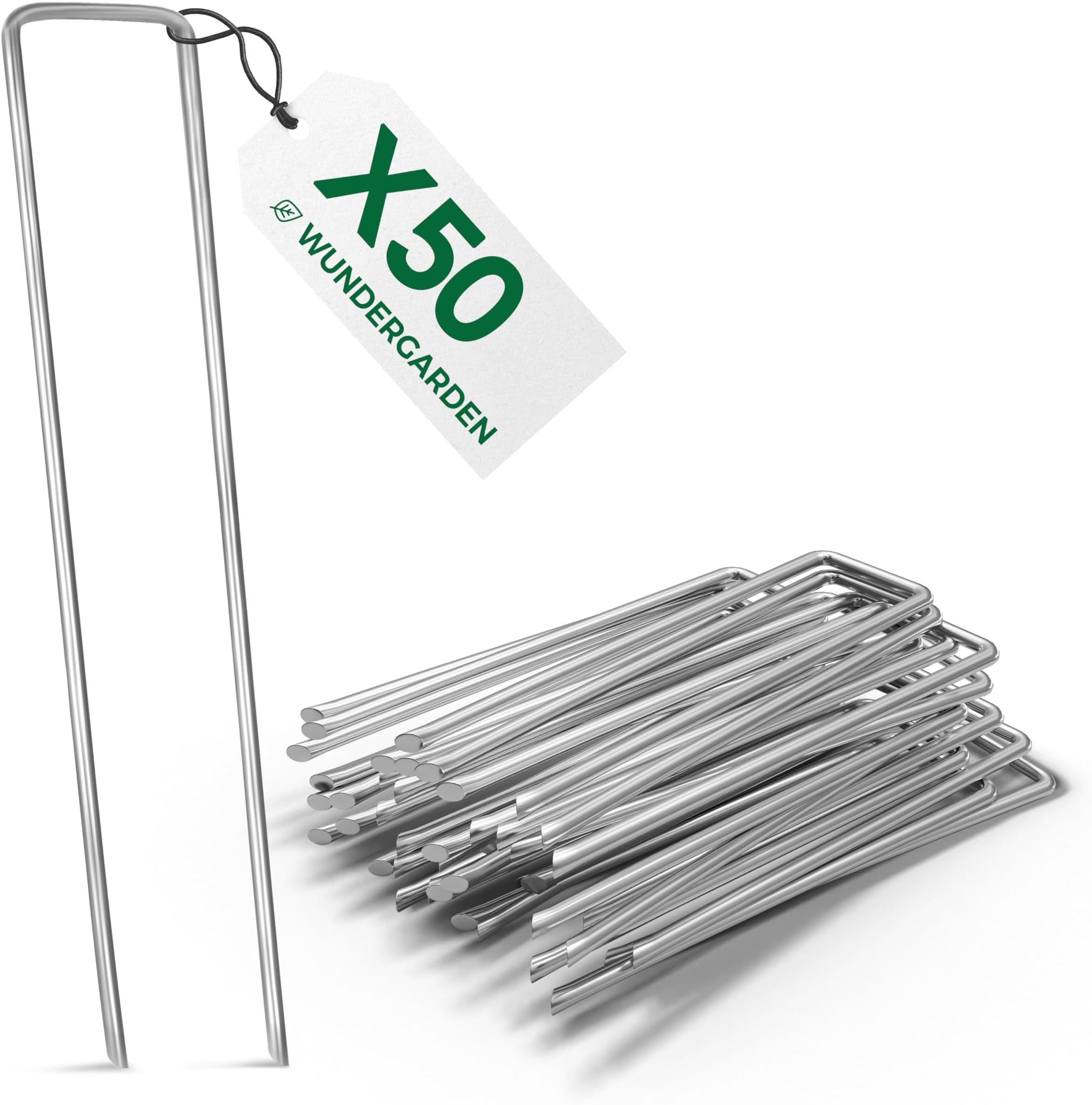LOOK-Lot de 50 piquets de Fixation en Acier pour bâche Anti-Mauvaises Herbes - 200x40mm - 25mm LOOK-Lot de 50 piquets de Fixation en Acier pour bâche Anti-Mauvaises Herbes - 200x40mm - 25mm