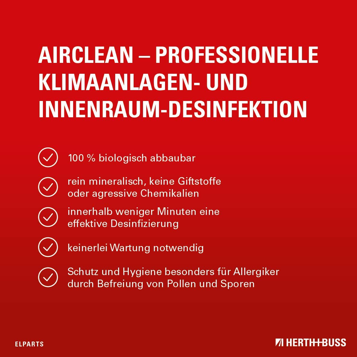 Airclean, Klimaanlagenreiniger/-desinfizierer