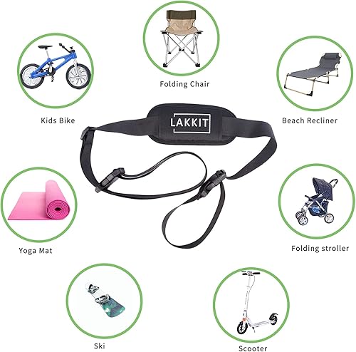 Miniatura 6 de Correa de hombro ajustable para scooter con hebilla de metal, correas de hombro para scooter, correa de transporte para silla de playa