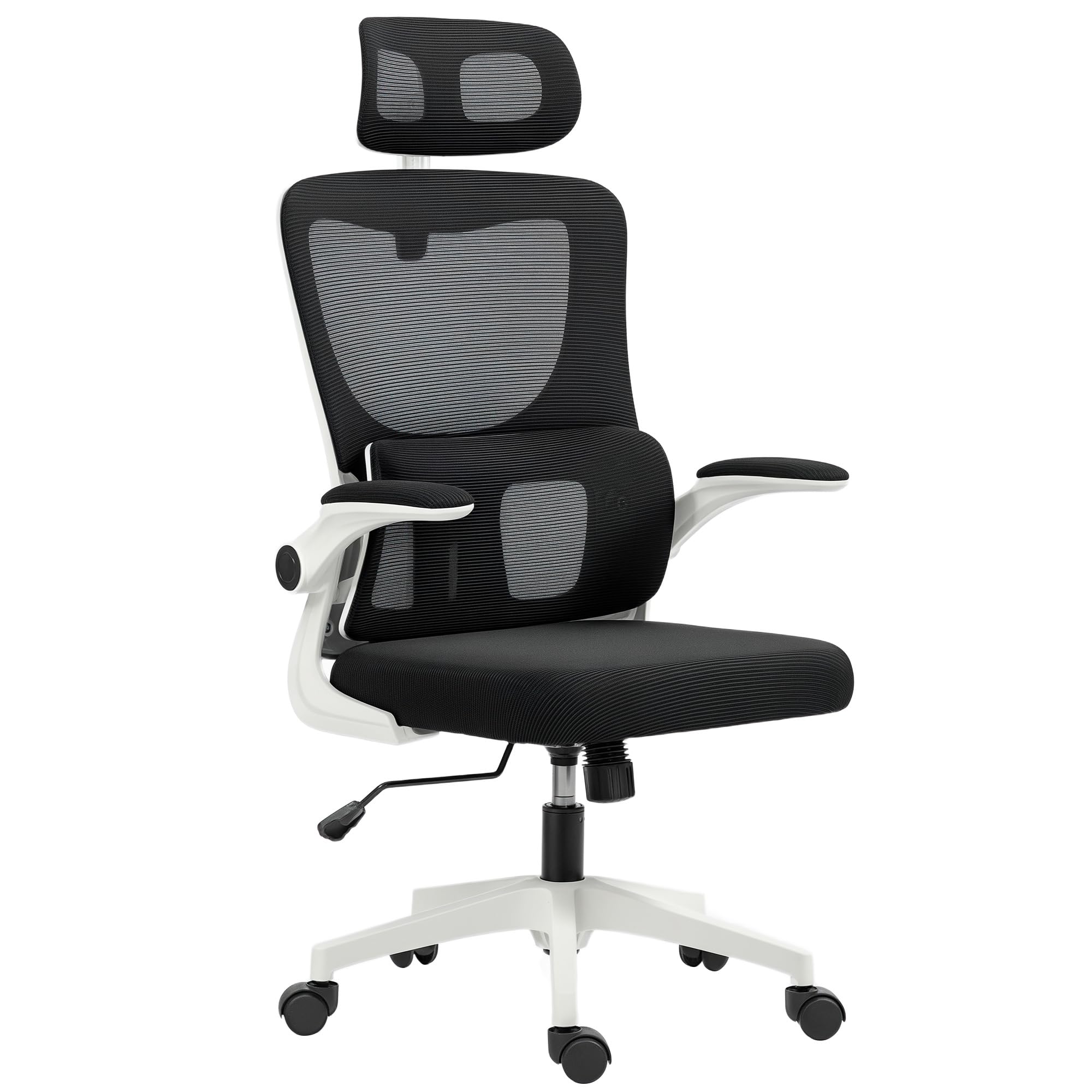 Vinsetto Sedia ergonomica da gioco regolabile in altezza per ufficio Sedia da scrivania Schienale reclinabile con poggiapiedi Poggiatesta Cuscino lombare Ruote 65x70x118,5-128,5 cm Verde
