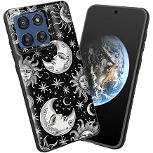 for Moto Edge 2025 Case,Soft TPU Slim Fashion Anti-Fingerprint Non-Slip Protective Phone Case Cover for Motorola Moto Edge 2025,Vintage Sun Moon Stars