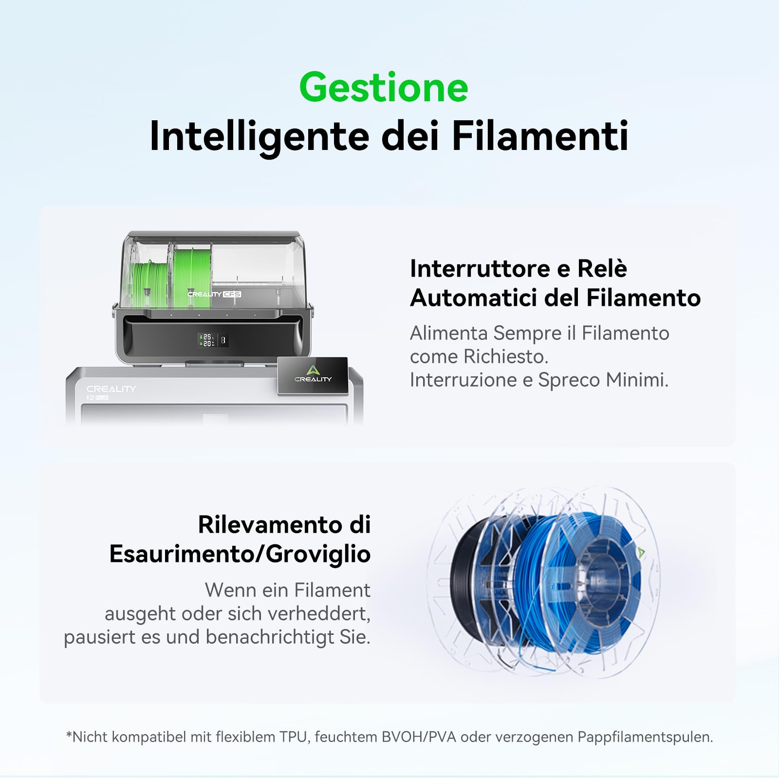 Creality CFS Automatisches Filamentsystem für 3D-Drucker, Automatischer Filamentwechsel, Mehrfarben- & Multimaterialdruck bis 16 Farben, RFID-Erkennung, Kompatibel mit K2 Plus & Hi