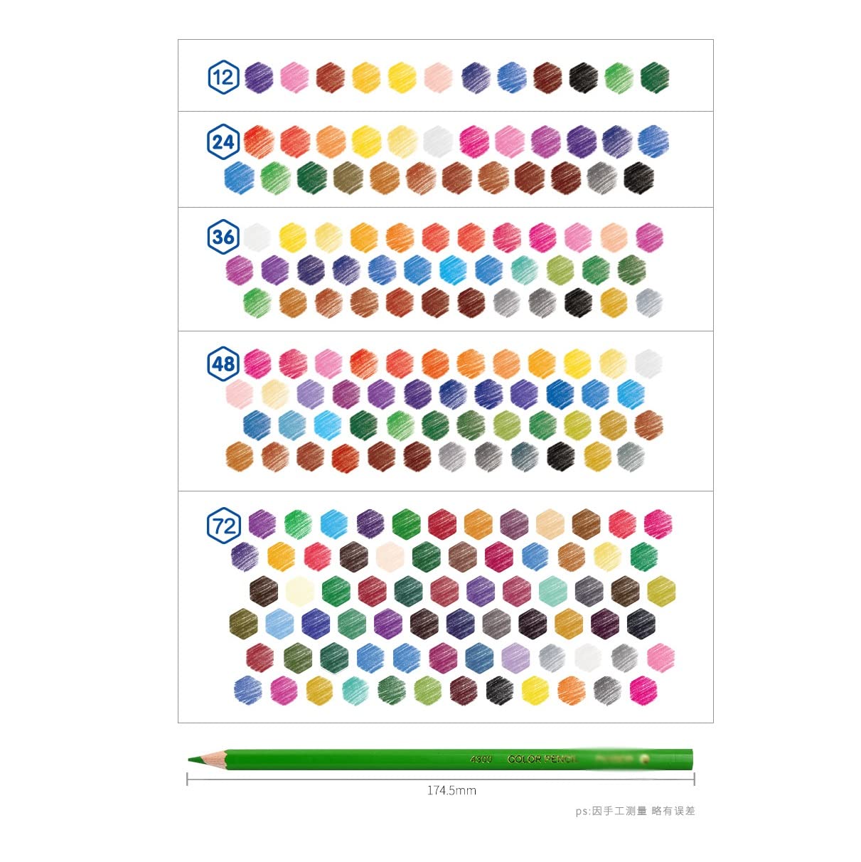 72 Farben Ölfarbstift-Set Künstlerfarbstifte (Farbe: A)