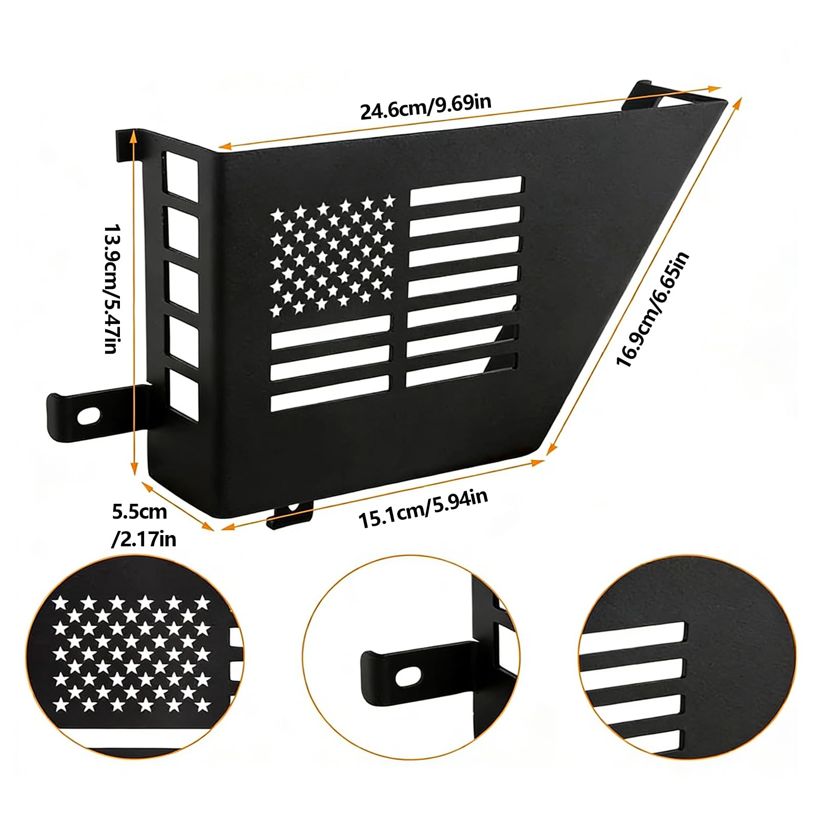 Soporte de almacenamiento de metal para puerta delantera de vehículo de carretera, diseño de bolsillo lateral para modelos de 2 y 4 puertas, SUV, planificador lateral