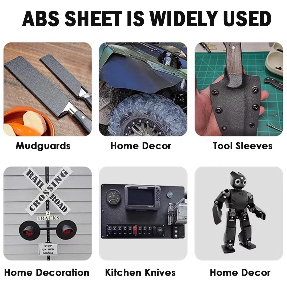 Black ABS Plastic Sheets - DIY Projects & Crafts -6