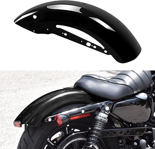 XMT-MOTO Guardabarros trasero para Harley Sportster XL 883 1200 1200N 1999-2022, negro brillante