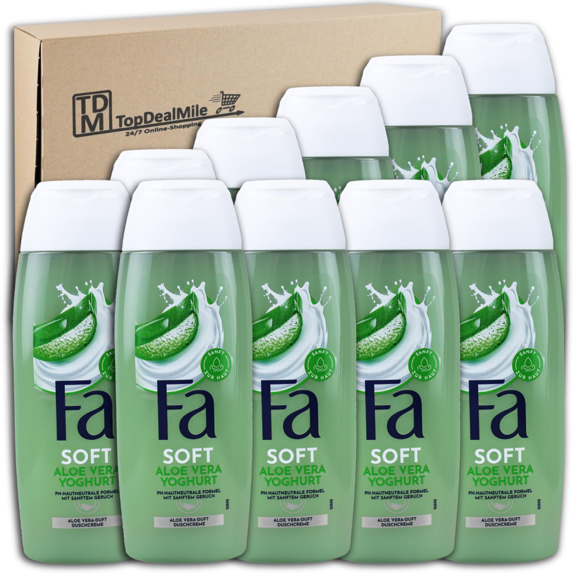 Vorratspack für FA Pflegende Duschcreme Soft Aloe Vera Yoghurt 10 x 250 ml