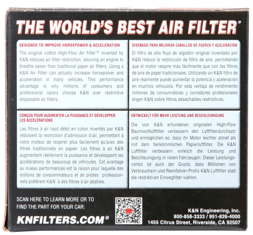 BM-0400 K&N - Filtro dell'aria di ricambio compatibile con BMW R1100/R1150 93-06 (filtri dell'aria Powersports)