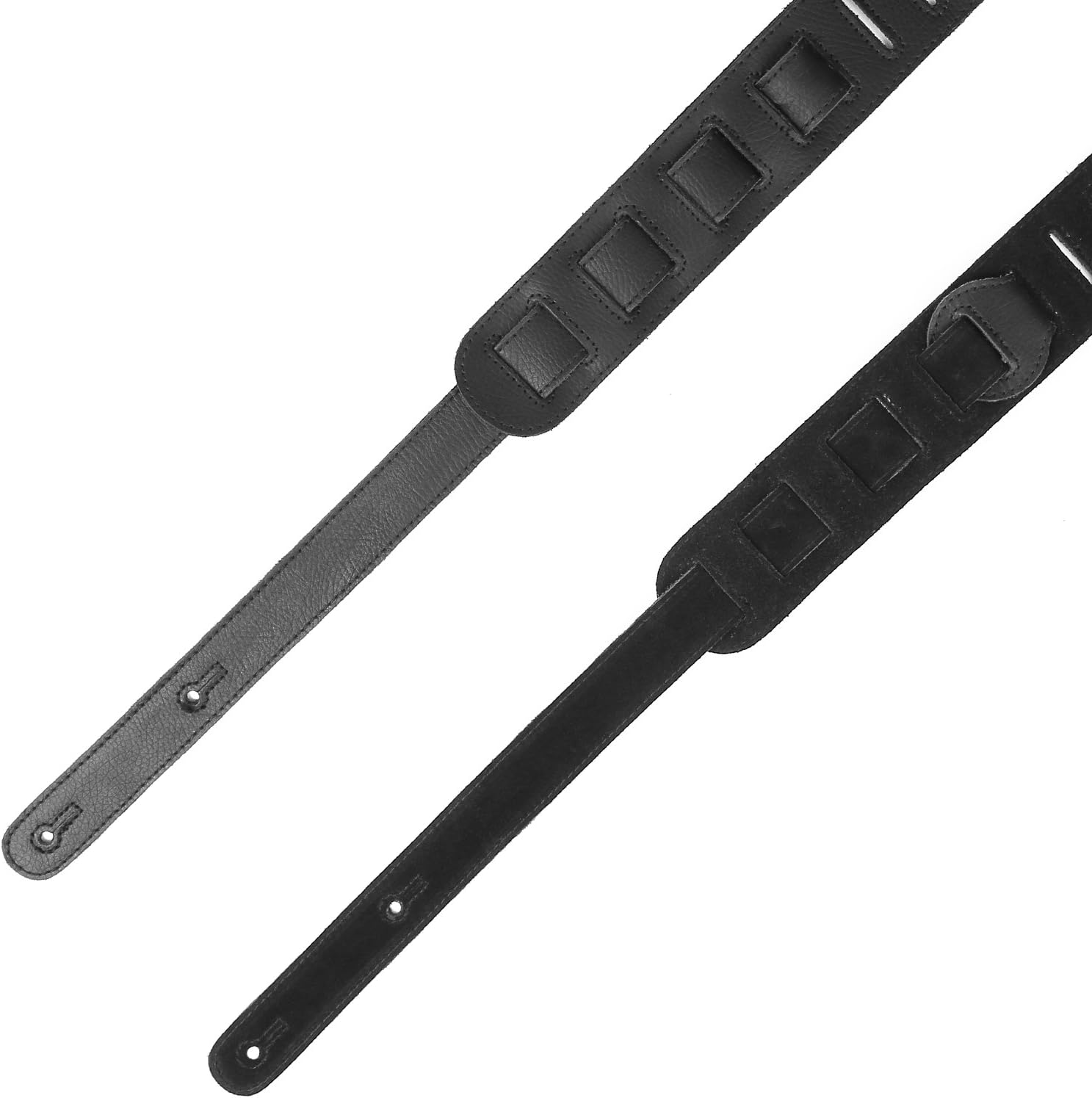 Anwenk Leather Guitar Strap with Extension Genuine Leather Electric Guitar Strap Acoustic Strap Bass Strap with Extension, Cow Leather, Top Grade Material,Best Gift for Guitar Fans