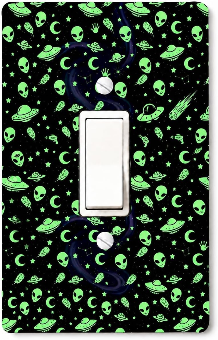 Sci-Fi Alien UFO Light Switch Cover Plates Toggle Switch Covers Plate