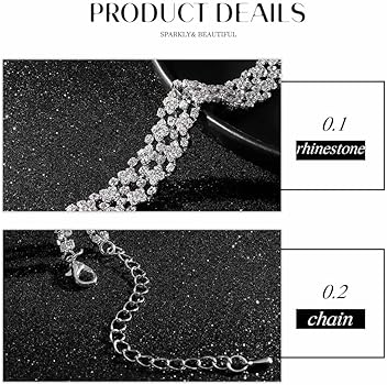 Amazon | JEAIRTS ラインストーン チョーカー ネックレス シルバー Amazon | JEAIRTS ラインストーン チョーカー ネックレス シルバー