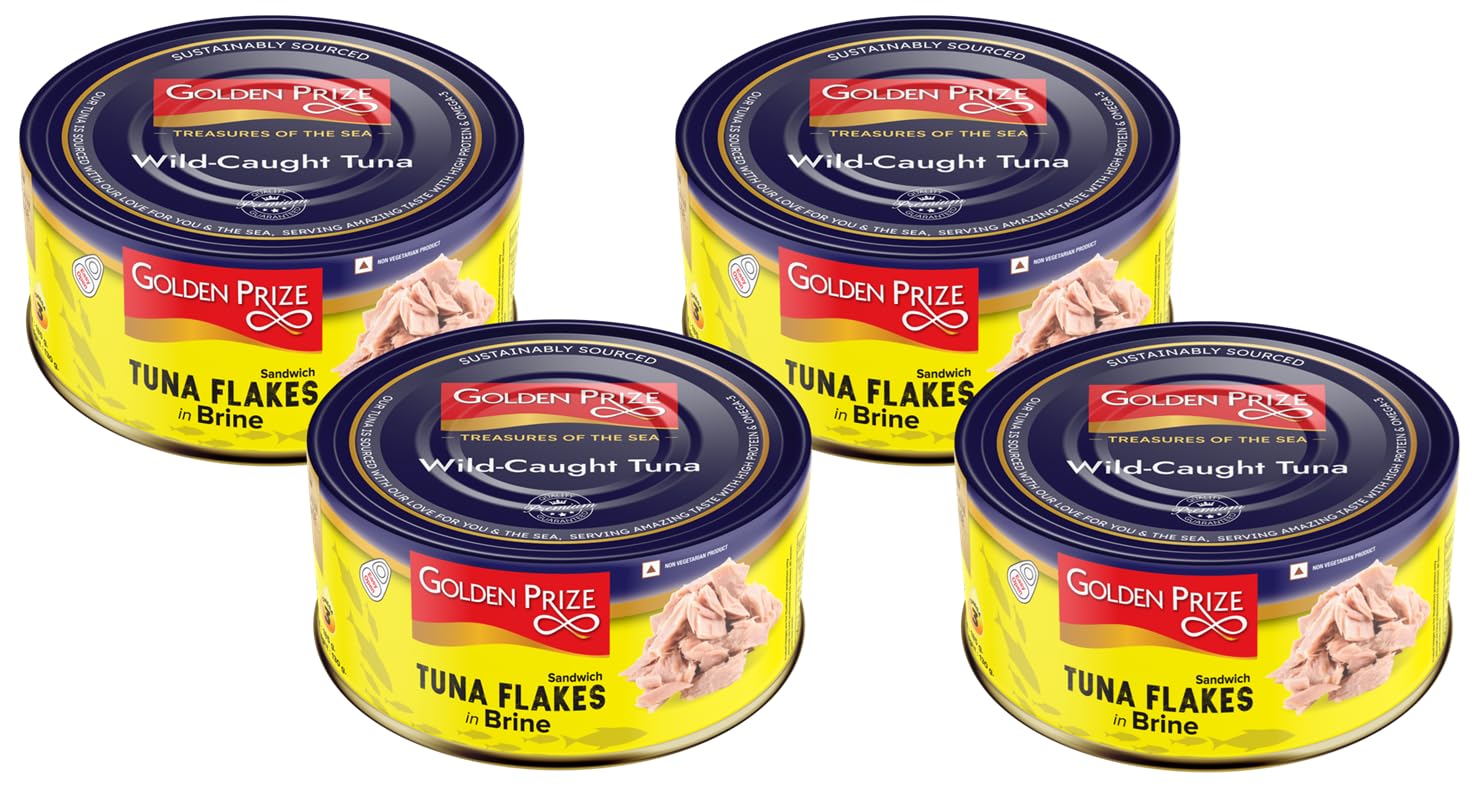 Golden Prize Tuna Flakes in Brine, 185g(Pack of 4)-image-37