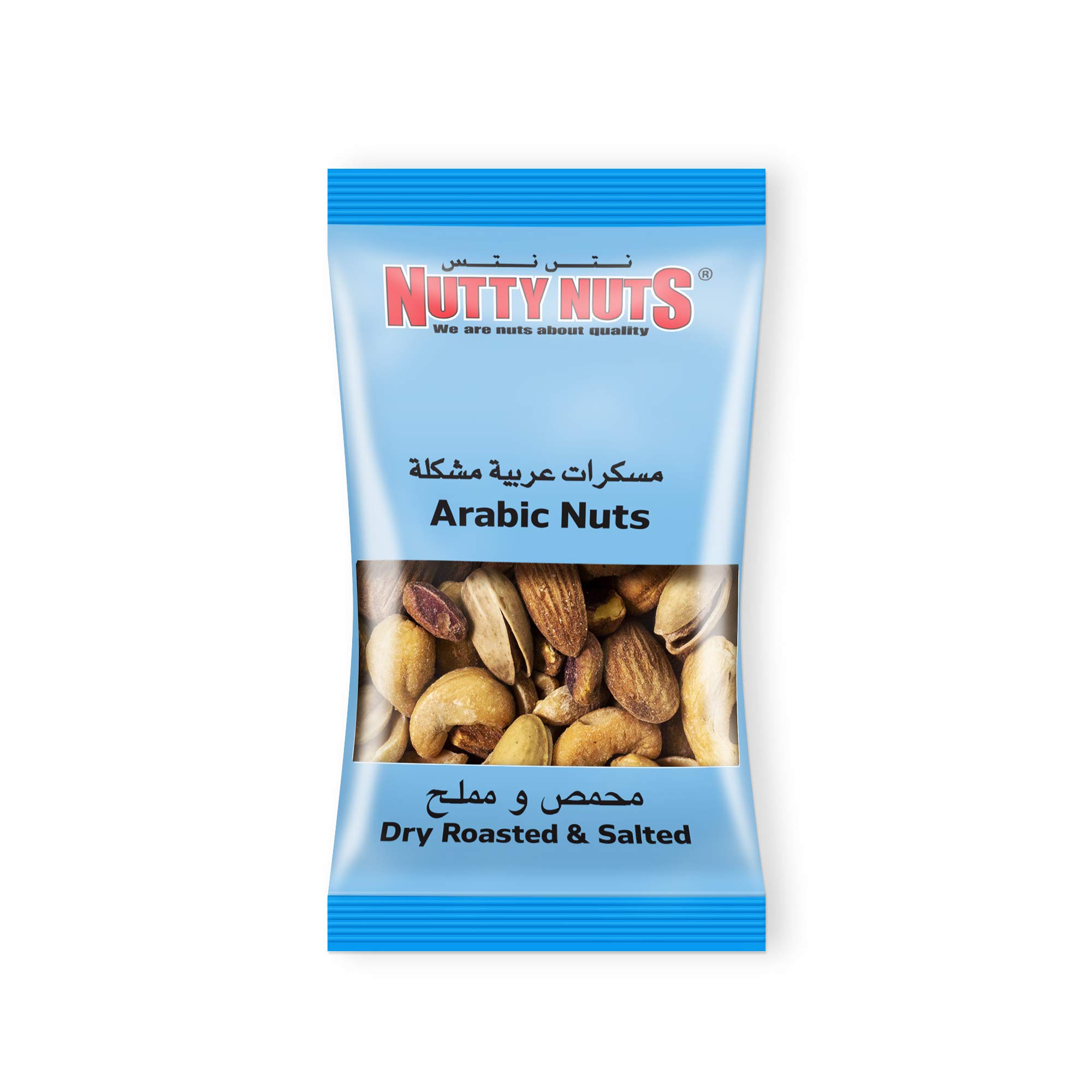 Nutty Nuts Mixed Nuts Dry Roasted & Salted - 100% Baked not Fried - No artificial flavours, colours, preservatives or flavour enhancers for a healthy, conscious snacking - Pouch Pack - 80g