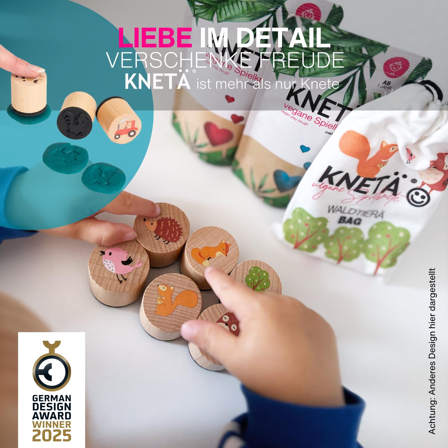 Knete Set Kinder ab 1 Jahr | Starter Set mit 18 Farben & Zubehör | Unbedenkliche, weiche Modellierknete | Fördert Fantasie & Motorik