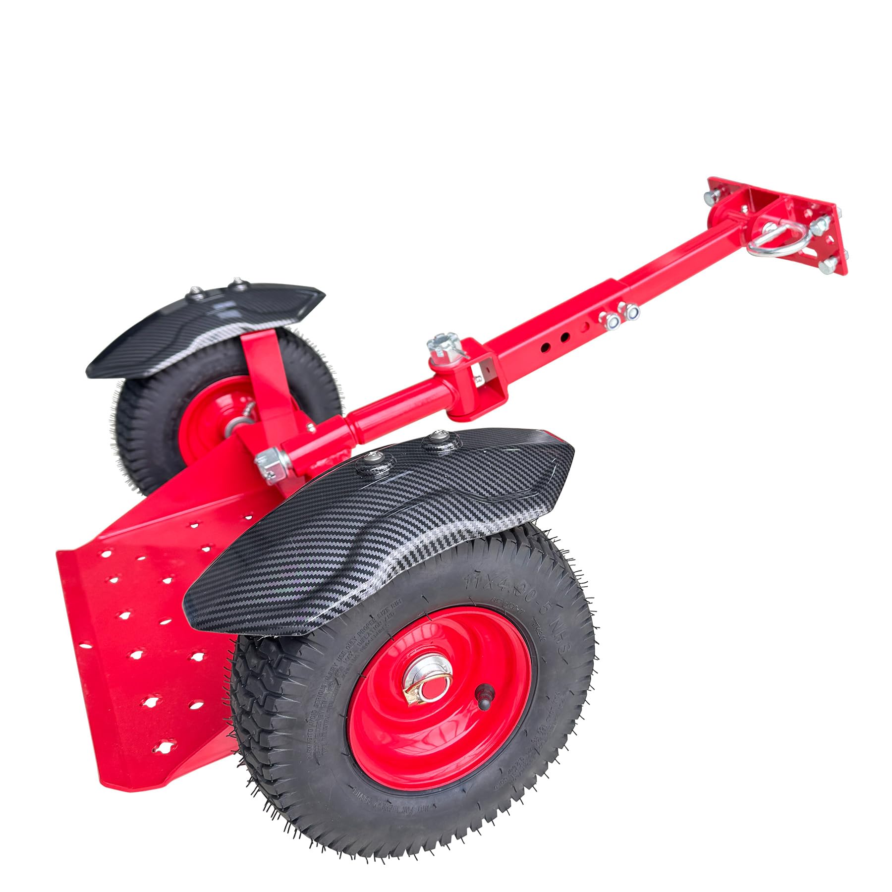 Ruedas para cortacésped Sulky para profesionales del césped y el paisajismo, diseño de guardabarros, diseño antideslizante, neumático de vacío (rojo)