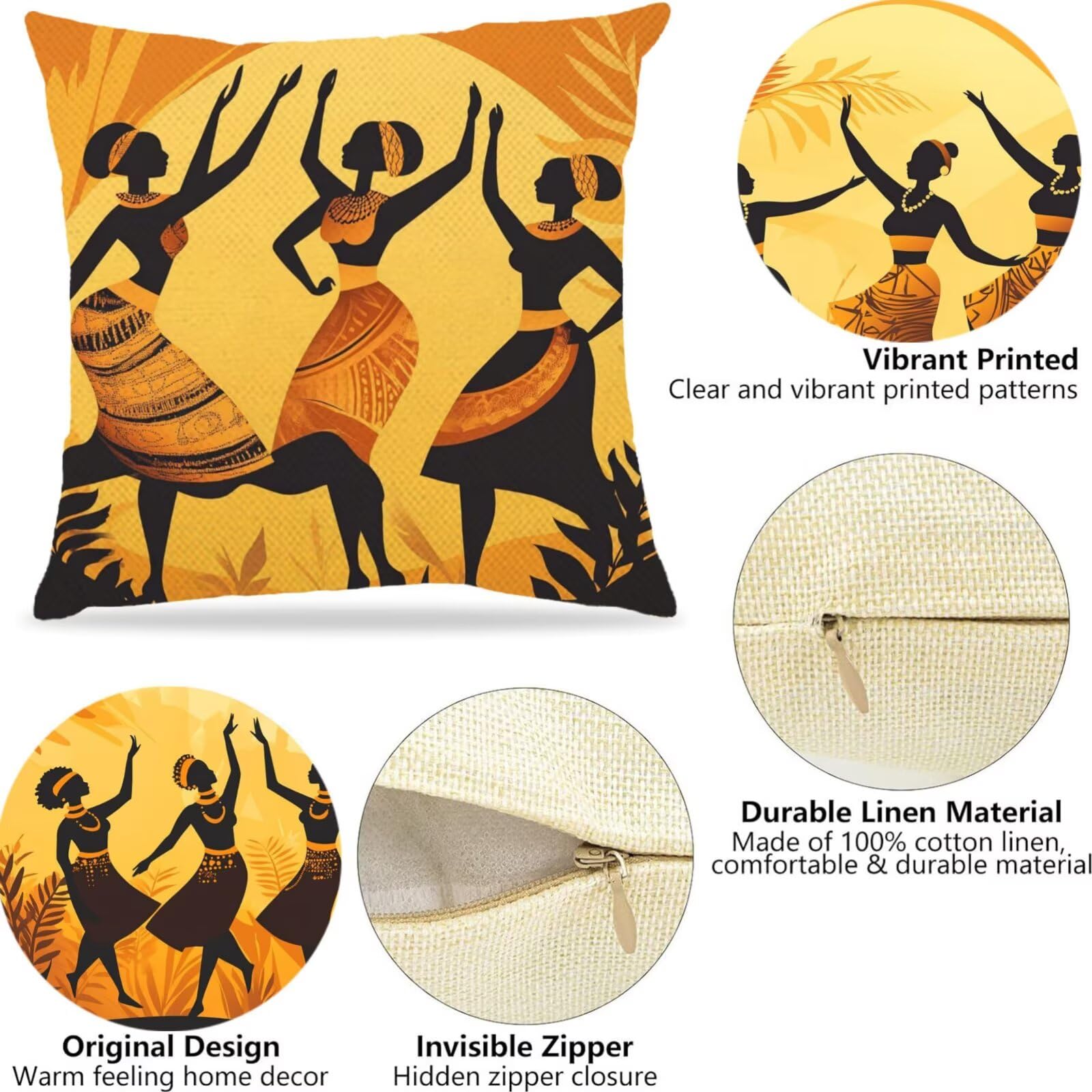 Cuscini Per Divano 60x60cm Set di 4 Cuscini da Esterno Divano Indiani Cuscino Esterno Decorativo in Piazza Estate Lino Impermeabile Cuscino Outdoor Pillowcase, Decorazione Del Giardino Pianta N-4