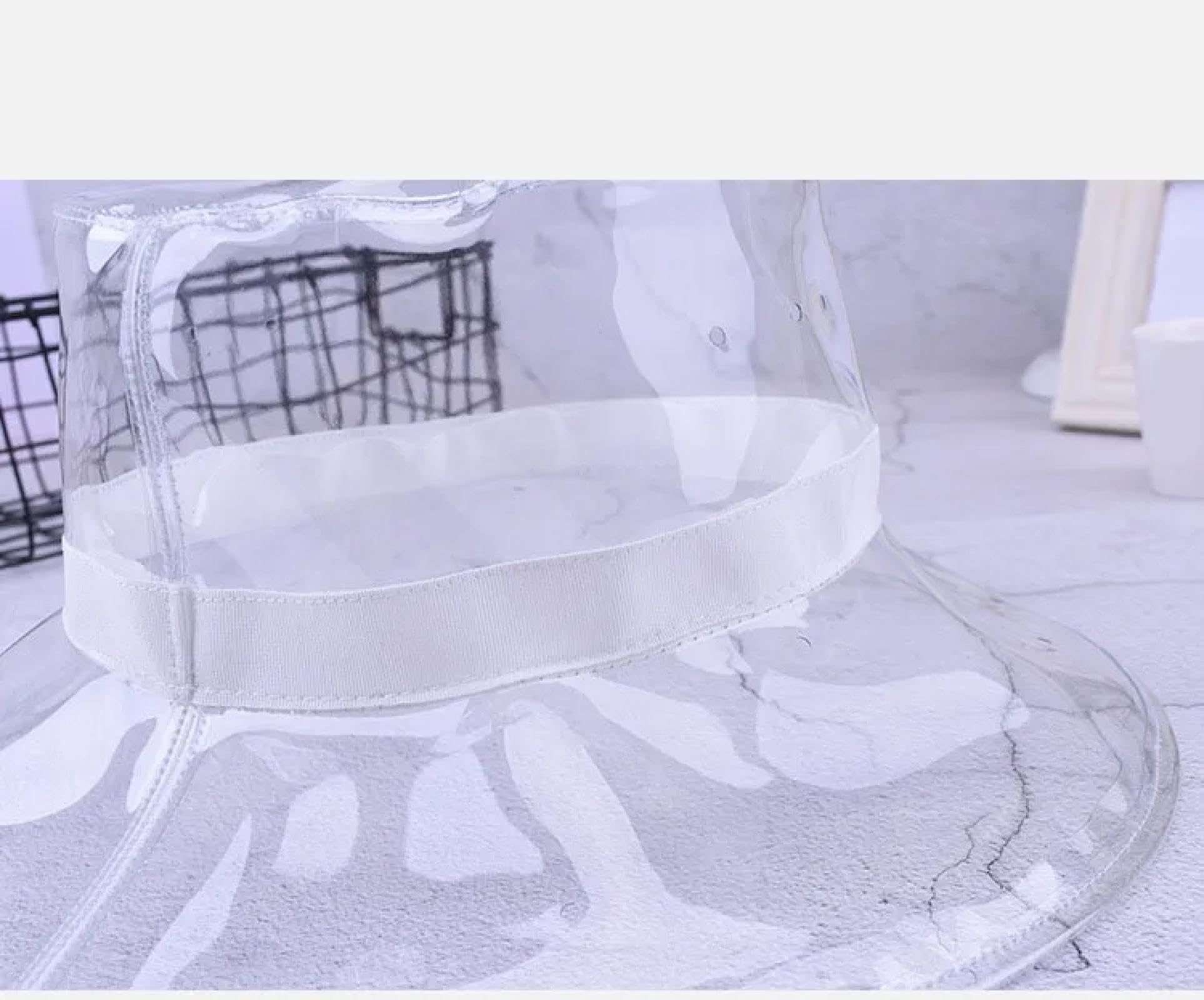 Sonnenhut Strohhut Hut Damen Bucket Hat Caps Frauen Strand Hut Transparente Sonnenblende Wasserdichter Regenhut Für Damen