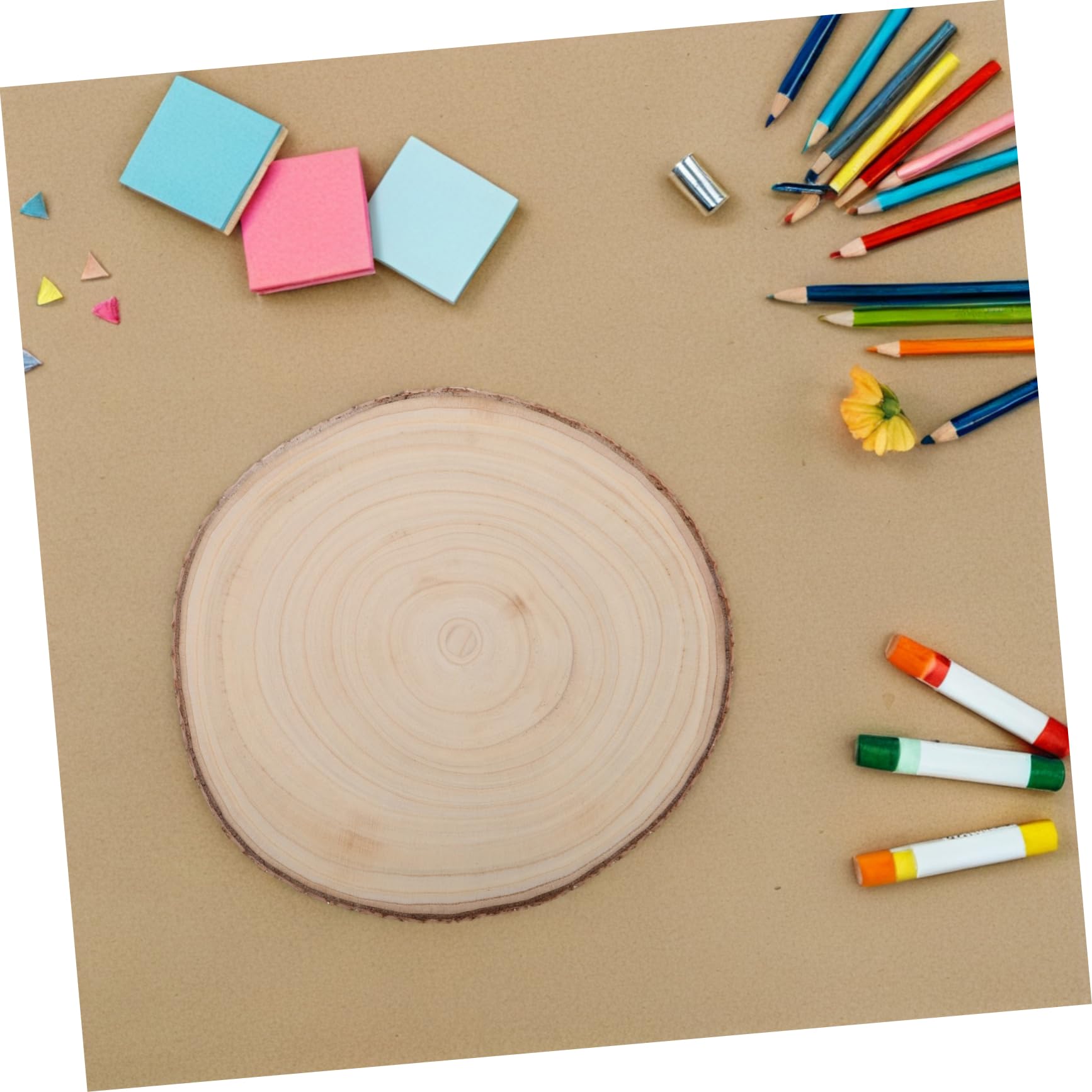 SHINEOFI 2stücke Unbehandelte Holzscheiben Naturholzkreise Für Bastelarbeiten Holzdekor Für Hochzeiten Und Festivals Rustikale Holzspäne Zum Bemalen