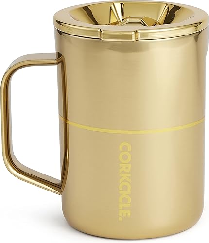 Miniatura 3 de Corkcicle Taza de café - Taza de acero inoxidable con triple aislamiento con asa, 16 oz, Star Wars - C3PO